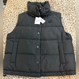COACH black puffer vest